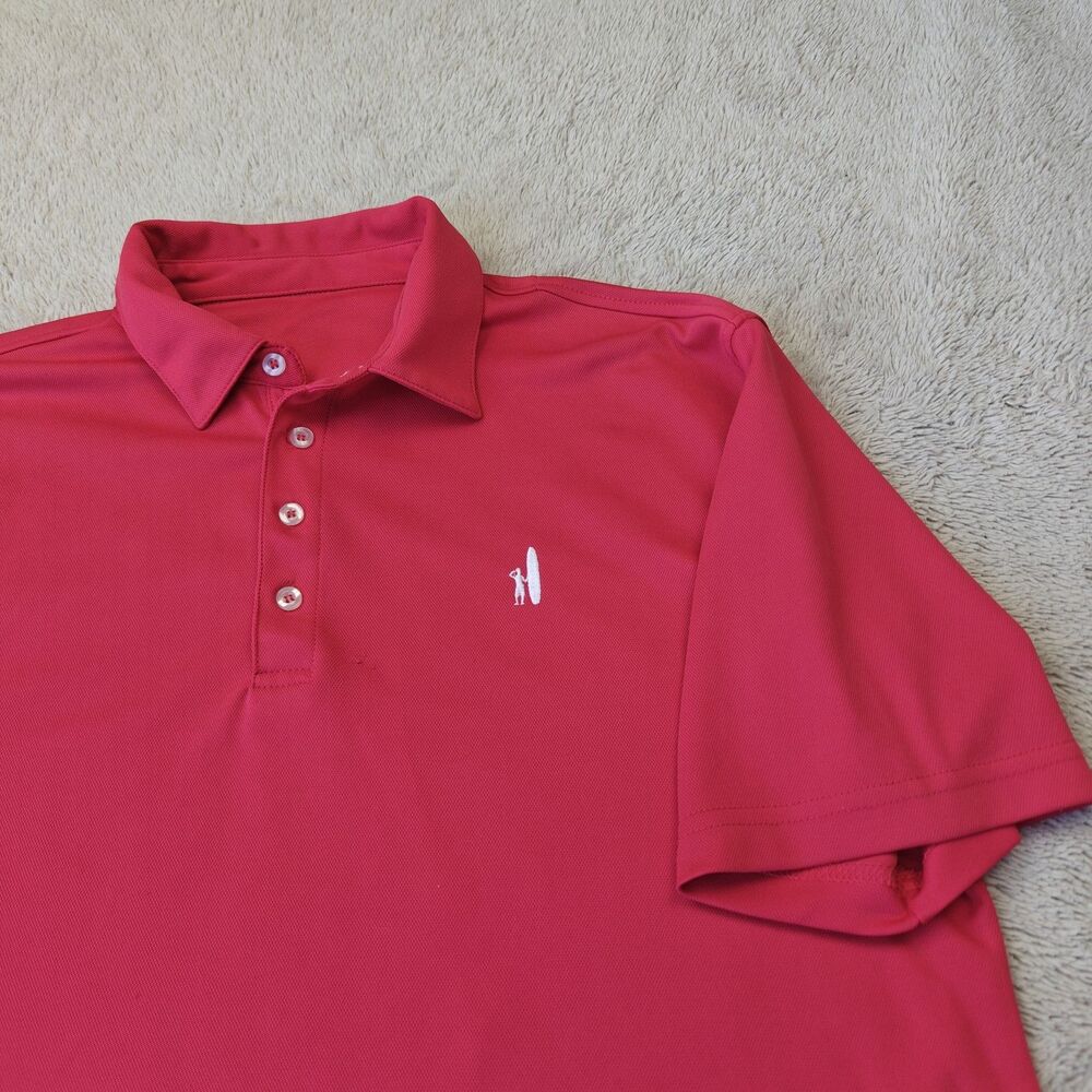 Johnnie-O Prep Performance Polo Shirt Men's XL Watermelon Pink Golf Shirt - Picture 4 of 10